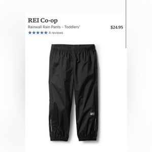 REI Rainwall Rain pants 3T NWOT